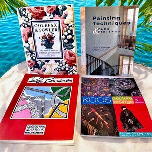 Lot of 4 Books on Design + Interior Decoration + Painting